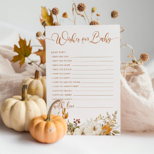 Papier Automne citrouille des souhaits sans sexe pour béb