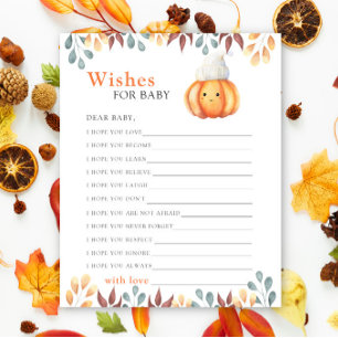 Papier Automne Citrouille - Jeu de fête souhaits pour b