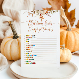 Papier Automne citrouille livres pour enfants émoji jeu p