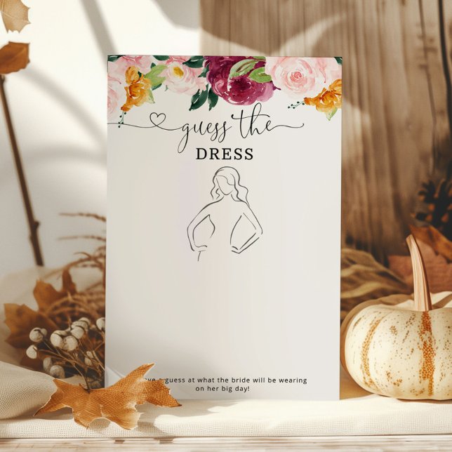 Papier Automne Devinez la robe jeu de douche nuptiale (Créateur téléchargé)
