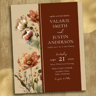 Papier Automne Fleur sauvage Mariage tout en un