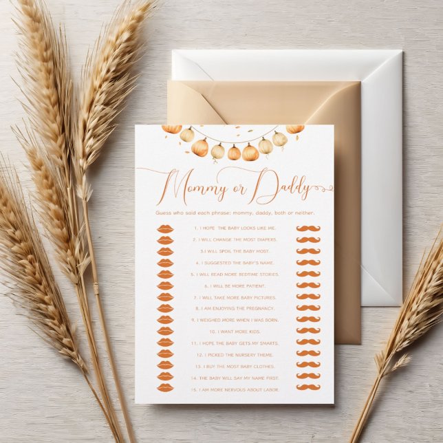 Papier Automne ours citrouille Qui a dit Il maman ou papa (Créateur téléchargé)