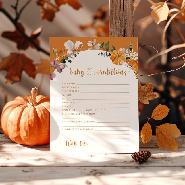 Papier Automne Petites prédictions florales citrouilles b (Créateur téléchargé)