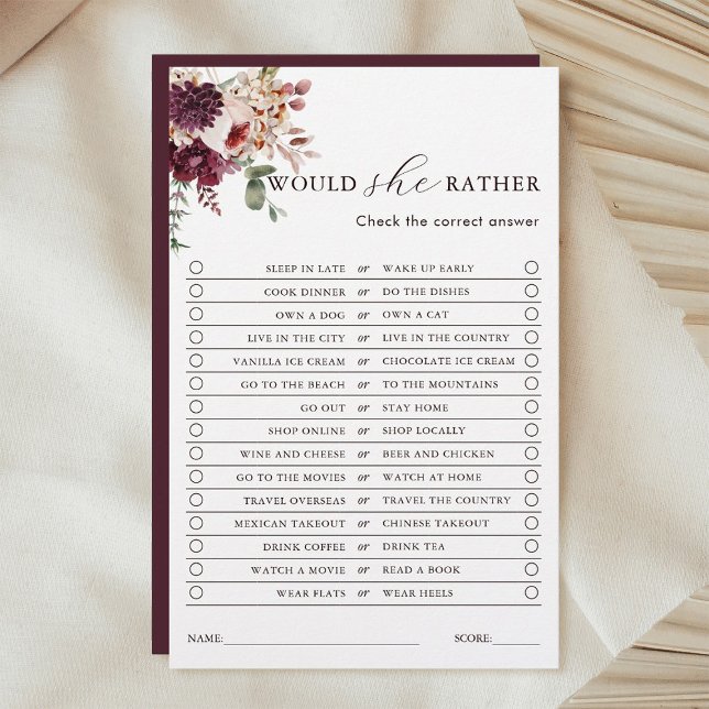 Papier Automne Romance Floral Voudrait-Elle Plutôt Jouer (Créateur téléchargé)