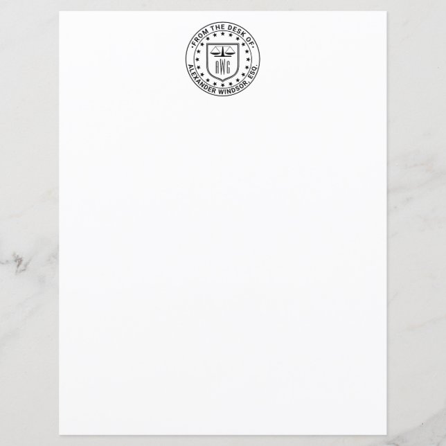 Papier Avocat - Scales de justice #3 Droit Juridique (Devant)