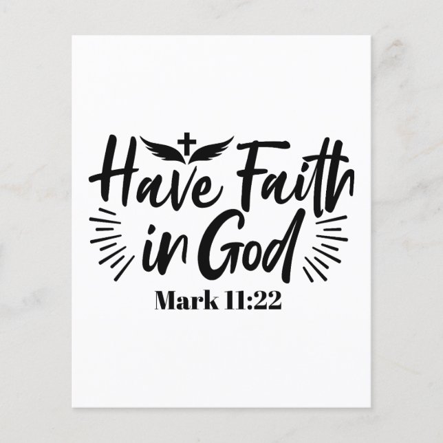 Papier Ayez foi en Dieu Mark 11:22 Citation Inspirationne (Devant)