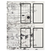 B&W Fleurs sauvages Suzy's Garden 5 Blank personna