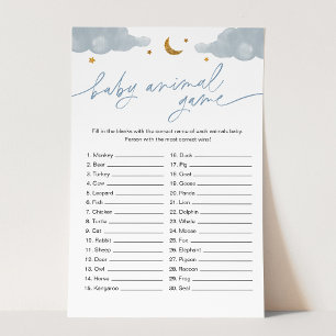 Papier Baby Animal Game Twinkle Little Star Baby shower