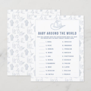 Papier Baby Around the world - Baby shower Cowboy