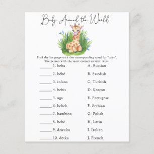 Papier Baby Around the world - Baby shower Game