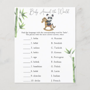 Papier Baby Around the world - Baby shower Game