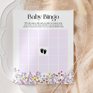 Papier Baby Bingo Boho Fleur sauvage Floral Baby shower C