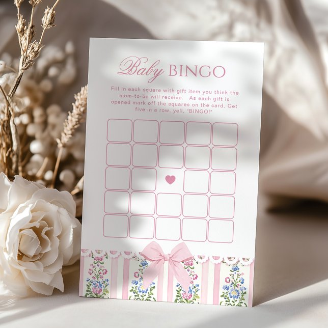 Papier Baby Bingo Love Shack baby Coquette Bow Game (Créateur téléchargé)