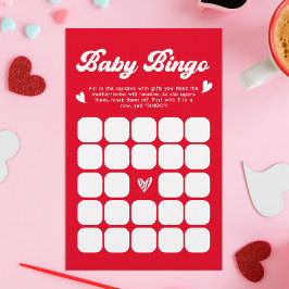 Papier Baby Bingo Valentines Baby shower Jeu