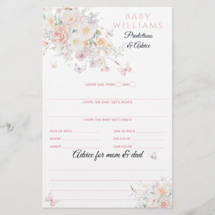 Papier Baby Bloom Fleur sauvage  Butterfly Baby shower