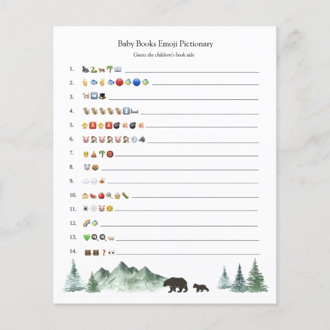 Papier Baby Books Emoji Jeu (Devant)