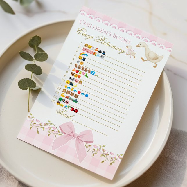Papier Baby Books Emoji Pictionary Goose Pink Game (Créateur téléchargé)