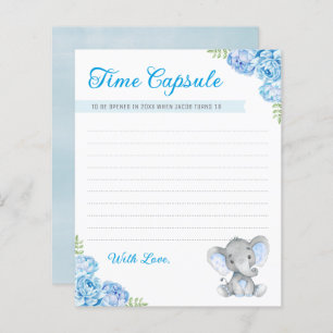 Papier Baby Boy Elephant 1er Anniversaire Heure Capsule C
