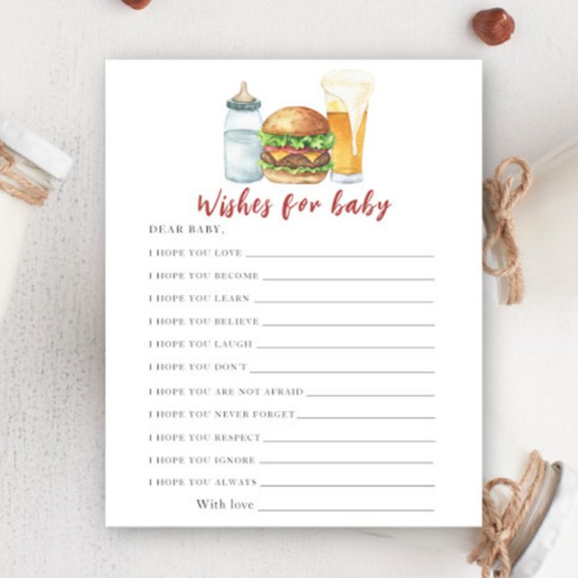 Papier Baby brasse de la bière - les souhaits pour bébé (Créateur téléchargé)