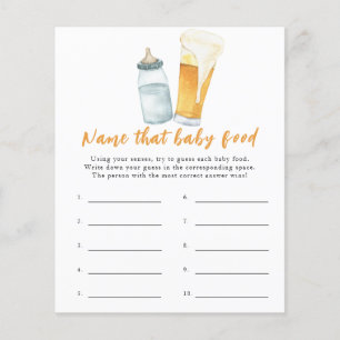 Papier Baby brasse de la bière - Nom que l'alimentation b