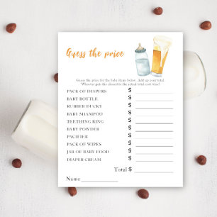 Papier Baby brasse de la bière - Prix Guess Game