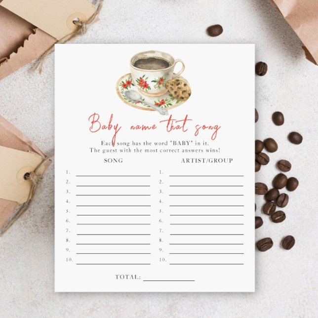 Papier Baby brasse du café - Nom ce jeu de chanson (Créateur téléchargé)