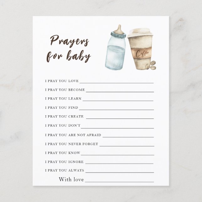 Papier Baby brasse du café Prières pour bébé (Devant)