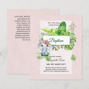 Papier Baby Elephant BAPTISM Bautizo Bautismo Invitations