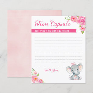 Papier Baby Girl Elephant 1er Anniversaire Heure Capsule 