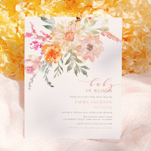 Papier Baby In Bloom Fête de Naissance Florale Printani