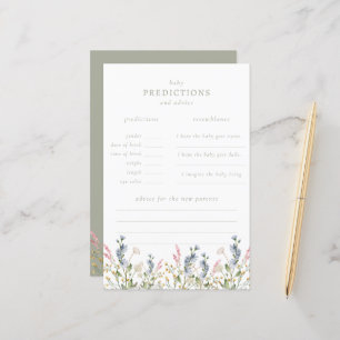 Papier Baby in Bloom Fleur sauvage Baby Predictions Jeu