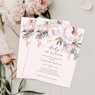 Papier Baby in Bloom Floral Budget Baby shower Invitation