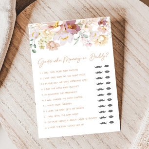 Papier Baby in Bloom Floral Devinez qui maman ou papa jeu