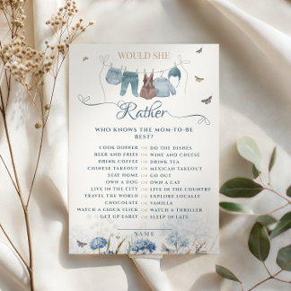 Papier Baby in Bloom Would She Rather Baby Shower Game