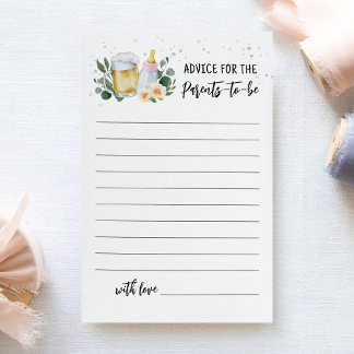 Papier Baby Is Brewing Advice for parents to be Card Pink