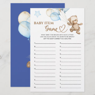 Papier Baby Item Jeu Teddy Bear Baby shower
