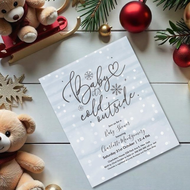 Papier Baby It's Cold Outside Baby shower Invitation (Créateur téléchargé)