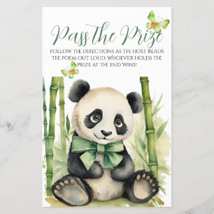 Papier Baby Panda Baby shower Passez le jeu du prix