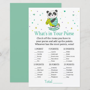 Papier Baby Panda Ce qu'il y a dans votre sac à main