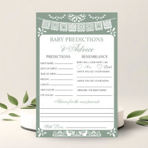 Baby Predictions and Advice Fiesta Baby Shower
