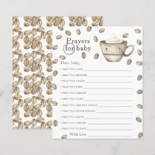 Papier Baby shower à café Prières pour bébé