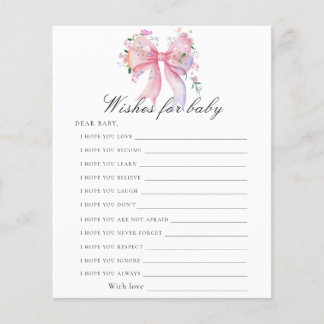 Papier Baby shower à ruban - vœux pour bébé