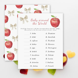 Papier Baby shower Apple - Jeu bébé autour du monde