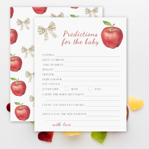 Papier Baby shower Apple Prédictions et conseils bébé