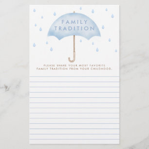 Papier Baby shower Aquarelle Tradition Familiale Favorite