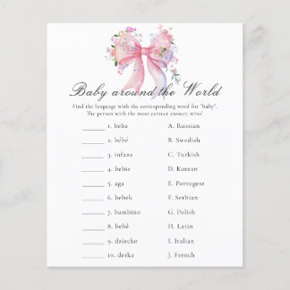Papier Baby shower arc - Bébé autour du monde