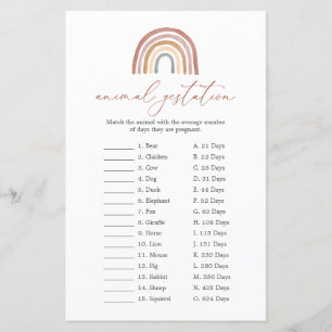 Papier Baby shower arc-en-ciel Jeu de manifestation anima