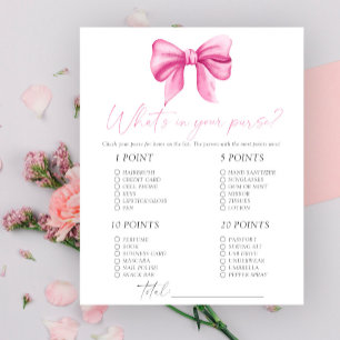 Papier Baby shower arc rose - Ce qu'il y a dans votre sac