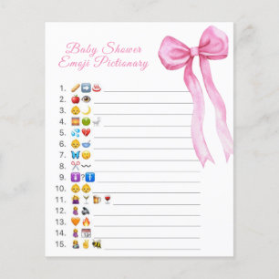 Papier Baby shower arc rose émoticône jeu pictural