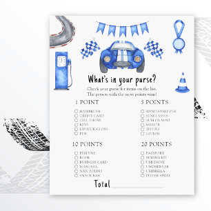 Papier Baby shower automobile de course Whats dans votre
